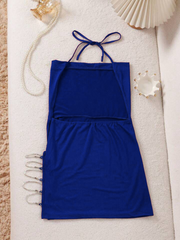 Scarlet Seduction Chain-Embellished Bodycon Dress – Luxe Evening Wear