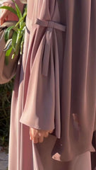 Amira Draped Abaya With Premium Stole – Elegant Flow Modest Wear