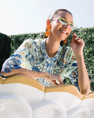 Playful Mint Meadow Premium digital printed lawn 2-Piece Set