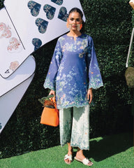 Enchanted Sapphire Premium Digital Printed Lawn 2-Piece Set