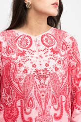 Dilkash Red Premium Digital Printed Lawn 2-Piece Kurta Set