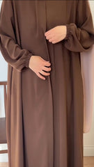 Modest Badam Abaya With Premium Stole – Elegant Everyday Luxe Wear