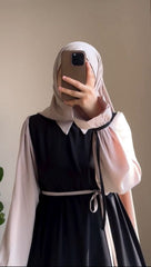 Noir Grace Abaya With Premium Stole – Elegant Luxury Modest Wear