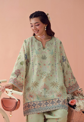 Midnight Blossom Printed Lawn Co-Ord Set – Elegant 2PC Summer Collection