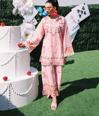Radiant Pink Mosaic Premium digital printed lawn 2-Piece Set