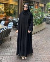 Black Classic Abaya With Premium Stole – Elegant Everyday Modest Wear
