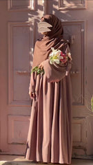 Amira Draped Abaya With Premium Stole – Elegant Flow Modest Wear