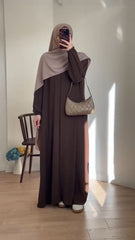 Modest Badam Abaya With Premium Stole – Elegant Everyday Luxe Wear