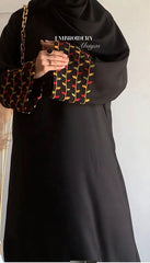 Geometric Embroidery Abaya – Elegant Premium Modest Wear
