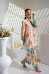 Vibrant Orange Botanical & Celestial Bold Orange Print