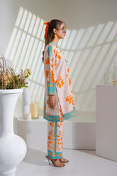 Vibrant Orange Botanical & Celestial Bold Orange Print