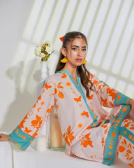 Vibrant Orange Botanical & Celestial Bold Orange Print