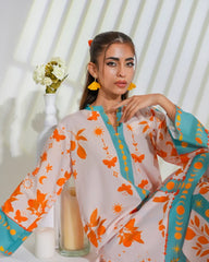 Vibrant Orange Botanical & Celestial Bold Orange Print