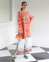 Royal Bloom Vibrant Orange White