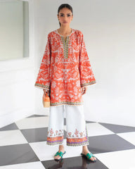 Royal Bloom Vibrant Orange White