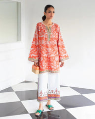 Royal Bloom Vibrant Orange White