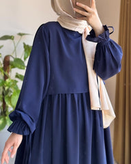 Sapphire Grace Abaya – Elegant Modest Luxury Wear (Without Stole)