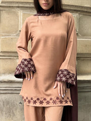 Aab-e-Sukoon – Elegant Summer 3PC Kurti Set | Soft & Breathable Cotton