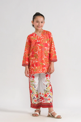 Marrakech Sunset Embroidered 2-Piece Suit for Girls | Festive & Eid Ready 2025