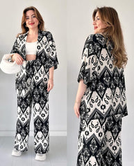 Chic Ikat Print 2-Piece Set – Effortless Style Meets Everyday Comfort