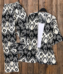 Chic Ikat Print 2-Piece Set – Effortless Style Meets Everyday Comfort