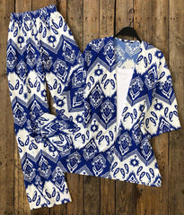 Chic Ikat Print 2-Piece Set – Effortless Style Meets Everyday Comfort