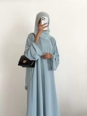 Nida Al Luxe Abaya With Premium Stole – Elegant Lace Modest Wear