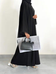 Nida Al Luxe Abaya With Premium Stole – Elegant Lace Modest Wear