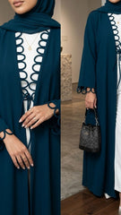 Turquoise Luxe Abaya – Elegant Premium Modest Wear