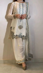 Noor-e-Ivory – Premium Emperial Silk 3PC Suit ✨