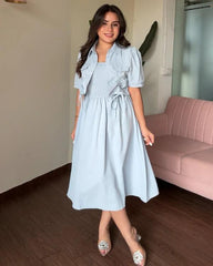 Peony Pink Midi – Elegant Georgette Co-Ord Set 🌸