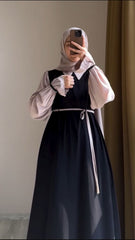 Noir Grace Abaya With Premium Stole – Elegant Luxury Modest Wear