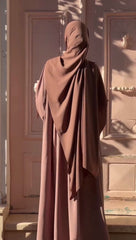 Amira Draped Abaya With Premium Stole – Elegant Flow Modest Wear