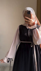 Noir Grace Abaya With Premium Stole – Elegant Luxury Modest Wear