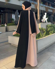 Brown Majestic Abaya With Premium Stole – Elegant Modest Luxury Wear