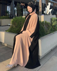 Brown Majestic Abaya With Premium Stole – Elegant Modest Luxury Wear