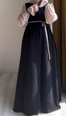 Noir Grace Abaya With Premium Stole – Elegant Luxury Modest Wear