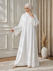 Ayra White Grace Abaya – Elegant Premium Modest Wear