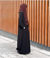 Brown Majestic Abaya With Premium Stole – Elegant Modest Luxury Wear