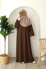 Modest Badam Abaya With Premium Stole – Elegant Everyday Luxe Wear