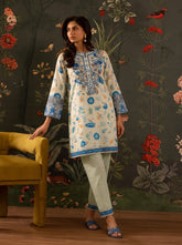 Playful Mint Meadow Premium digital printed lawn 2-Piece Set