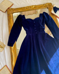 Vintage inspired velvet sweetheart Maxi dress