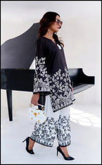 Midnight Allure - 2-Piece Digital Printed Swiss Lawn Set
