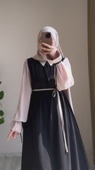 Noir Grace Abaya With Premium Stole – Elegant Luxury Modest Wear