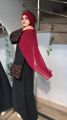 Geometric Embroidery Abaya – Elegant Premium Modest Wear