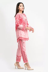 Dilkash Red Premium Digital Printed Lawn 2-Piece Kurta Set