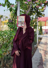 Plum Abaya – Elegant Premium Modest Wear With Matching Stole