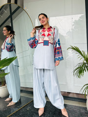 🌸 Narmeen Blush 2 Piece Kurti Set 🌙