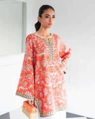 Royal Bloom Vibrant Orange White