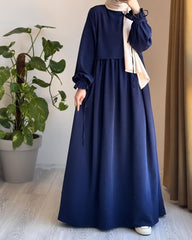 Sapphire Grace Abaya – Elegant Modest Luxury Wear (Without Stole)